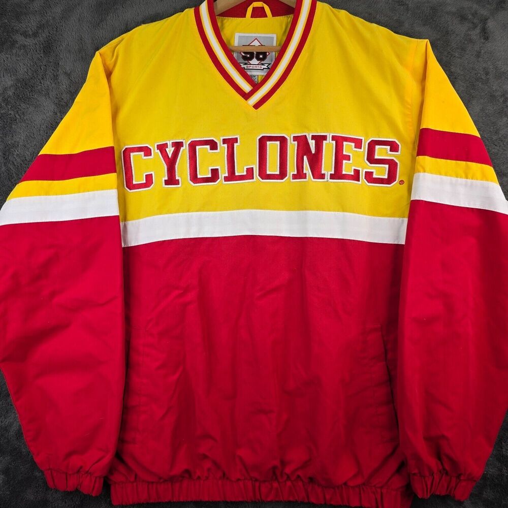 Vintage Iowa State Cyclones 58 Sports Pullover Lined Windbreaker Jacket Men's M